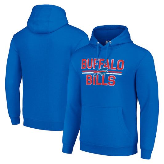 Unisex Starter Royal Buffalo Bills Mesh Team Graphic Tri-Blend Pullover Hoodie