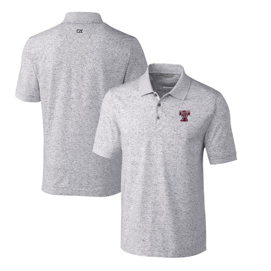 Men's Cutter & Buck Gray Texas A&M Aggies Big & Tall Advantage Tri-Blend Space Dye DryTec Polo