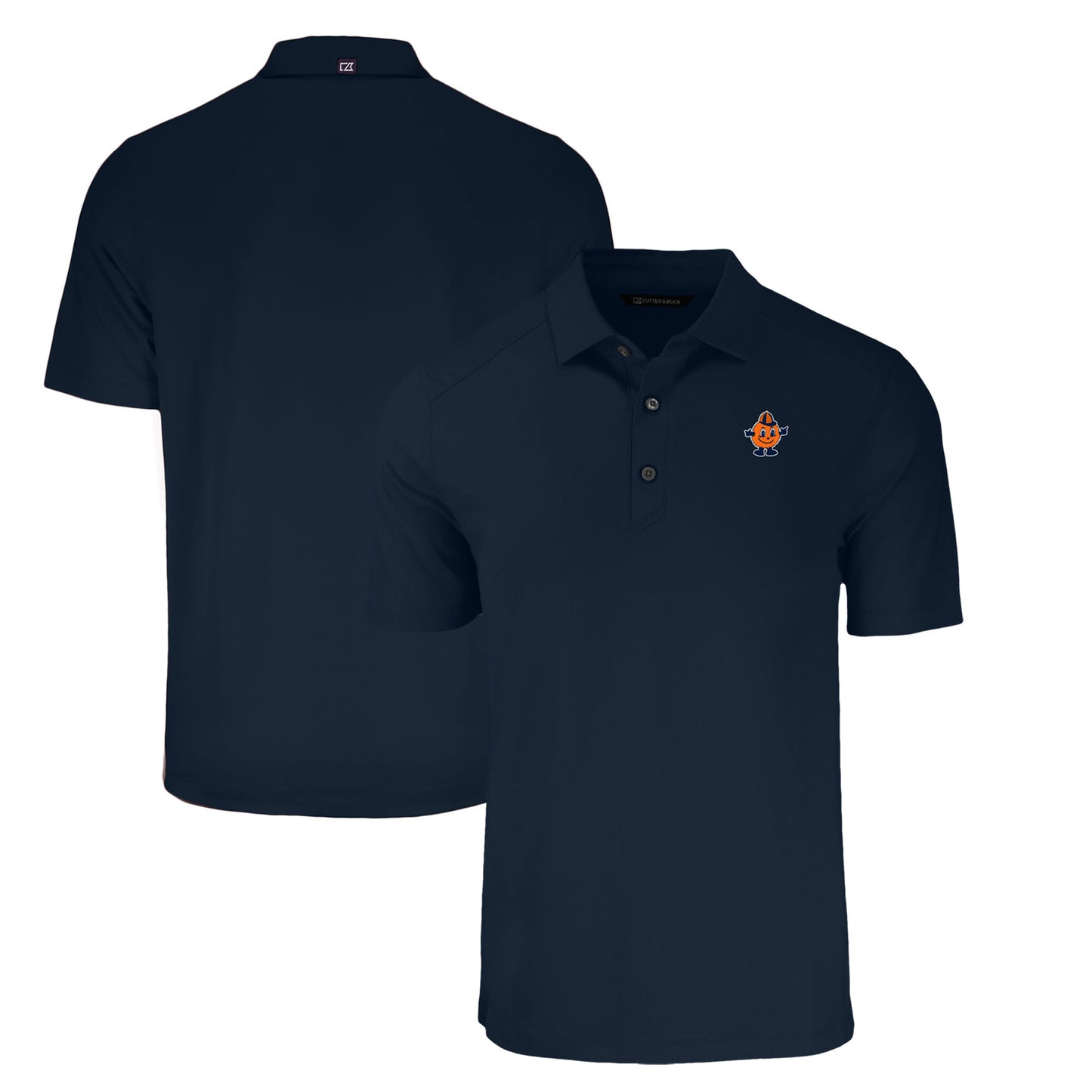 Men's Cutter & Buck Navy Syracuse Orange Big & Tall Forge Eco Stretch Recycled Polo