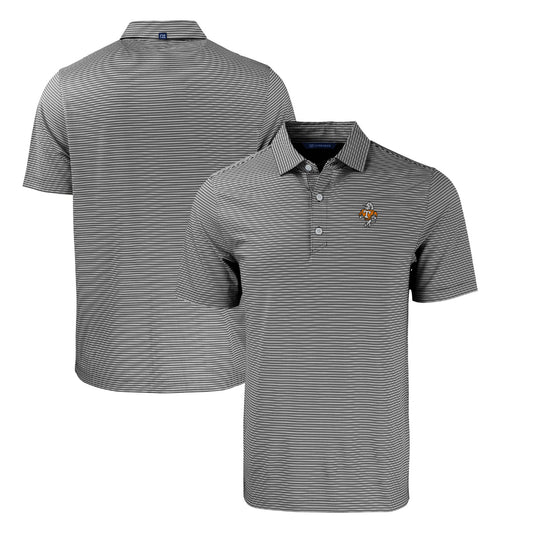 Men's Cutter & Buck Black Tennessee Volunteers Big & Tall Forge Eco Double Stripe Stretch Recycled Polo