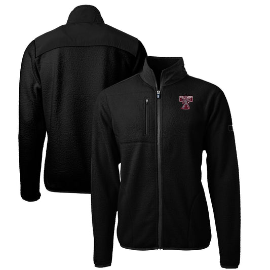 Men's Cutter & Buck Black Texas A&M Aggies Big & Tall Cascade Eco Sherpa Fleece Full-Zip Jacket