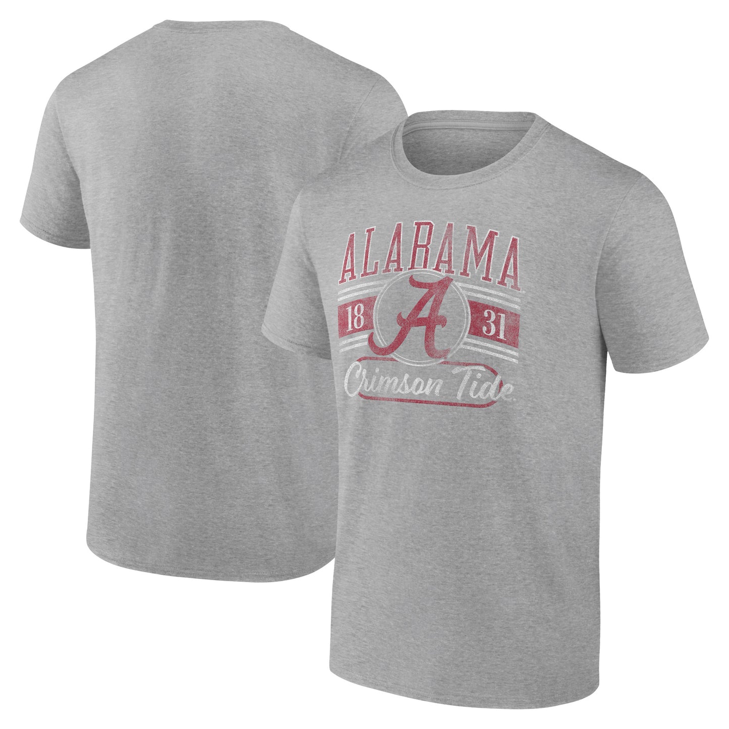 Men's Heather Gray Alabama Crimson Tide Oversized Icon T-Shirt