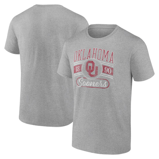 Men's Heather Gray Oklahoma Sooners Oversized Icon T-Shirt