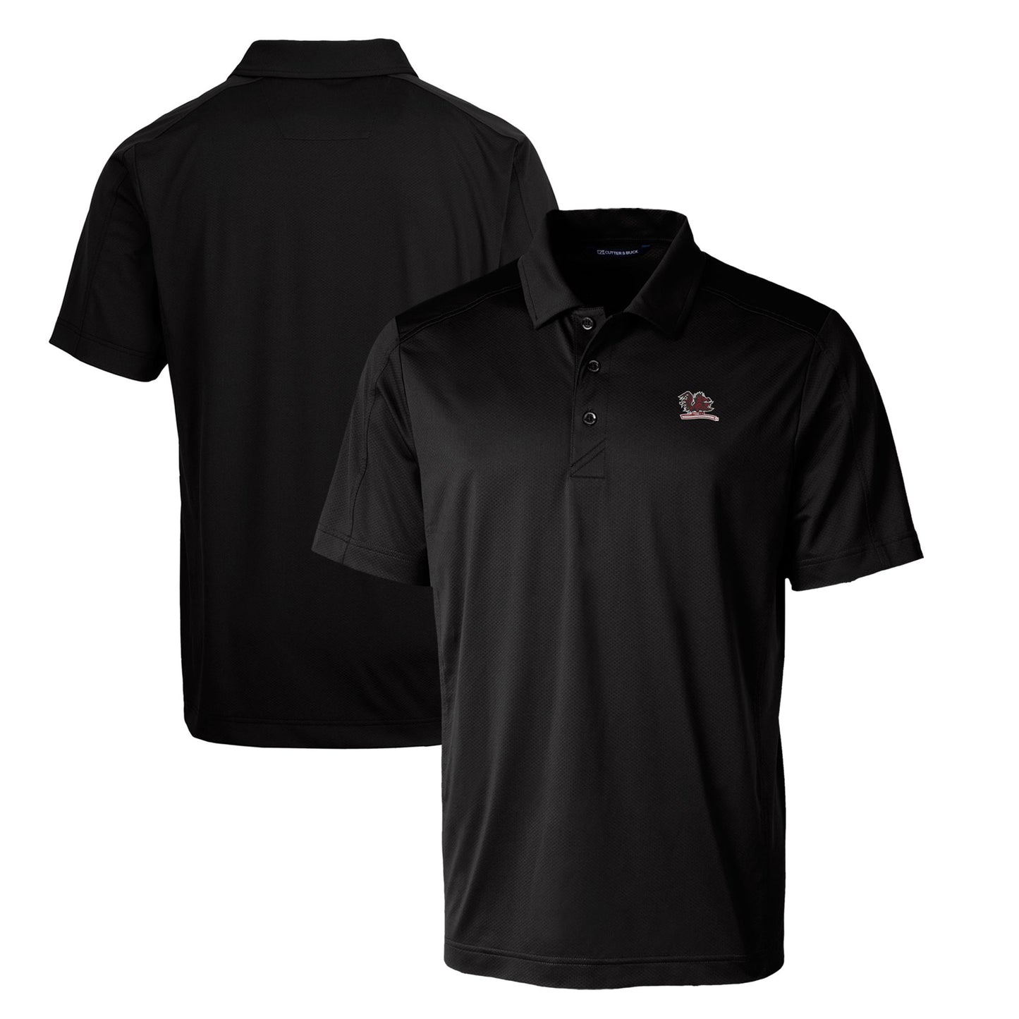 Men's Cutter & Buck Black South Carolina Gamecocks Big & Tall Prospect Textured Stretch DryTec Polo