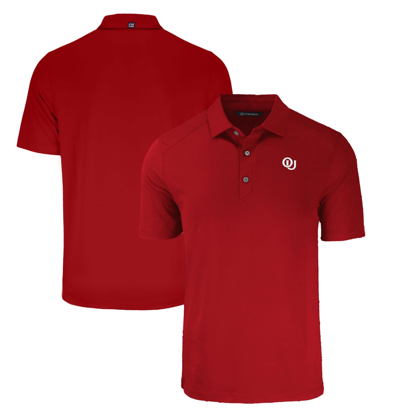 Men's Cutter & Buck Crimson Oklahoma Sooners Big & Tall Forge Eco Stretch Recycled Polo