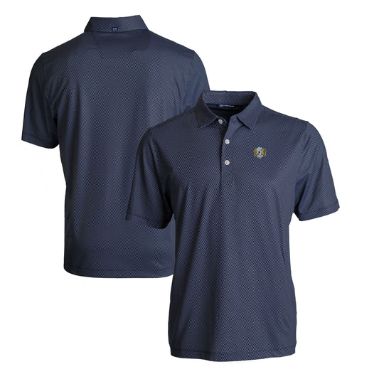 Men's Cutter & Buck Navy North Carolina Tar Heels Big & Tall Pike Eco Symmetry Print Stretch Recycled Polo