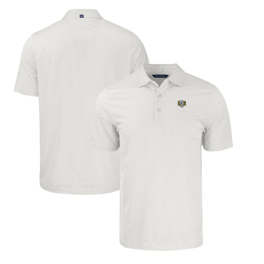 Men's Cutter & Buck White North Carolina Tar Heels Big & Tall Pike Eco Symmetry Print Stretch Recycled Polo