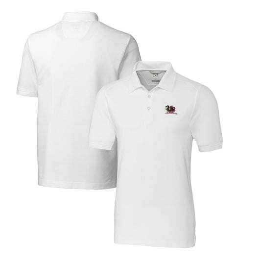 Men's Cutter & Buck White South Carolina Gamecocks Big & Tall Advantage Tri-Blend Pique DryTec Polo