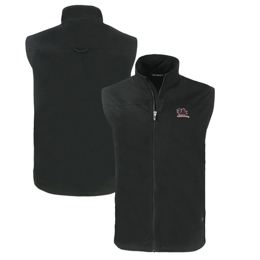 Men's Cutter & Buck Black South Carolina Gamecocks Big & Tall Charter Eco Full-Zip Vest