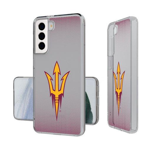 Arizona State Sun Devils Linen Logo Galaxy Clear Case