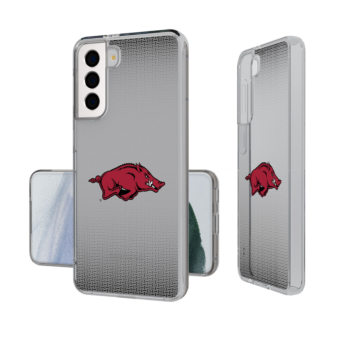 Arkansas Razorbacks Linen Logo Galaxy Clear Case