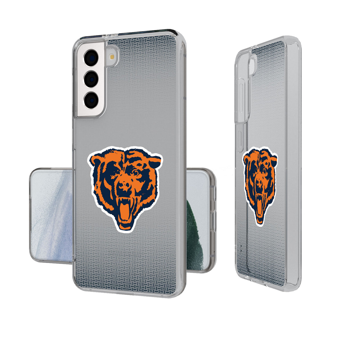 Chicago Bears Linen Logo Galaxy Clear Case