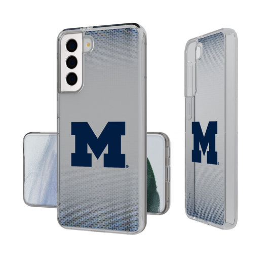 Michigan Wolverines Linen Logo Galaxy Clear Case