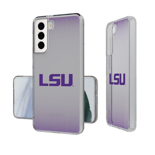 LSU Tigers Linen Logo Galaxy Clear Case