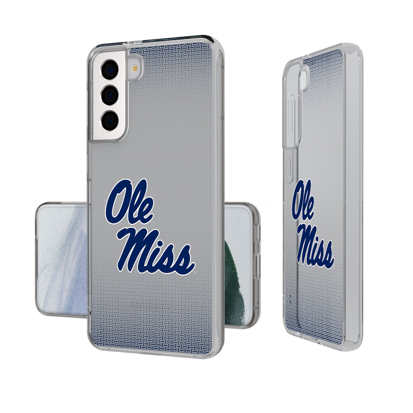 Ole Miss Rebels Linen Logo Galaxy Clear Case