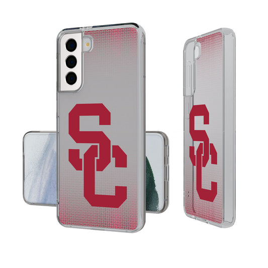 USC Trojans Linen Logo Galaxy Clear Case