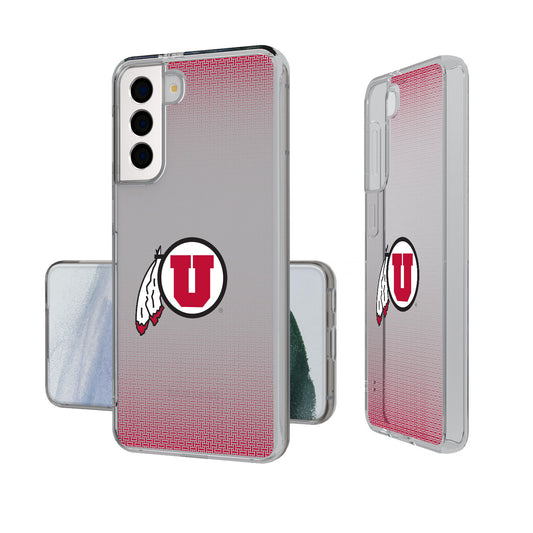 Utah Utes Linen Logo Galaxy Clear Case