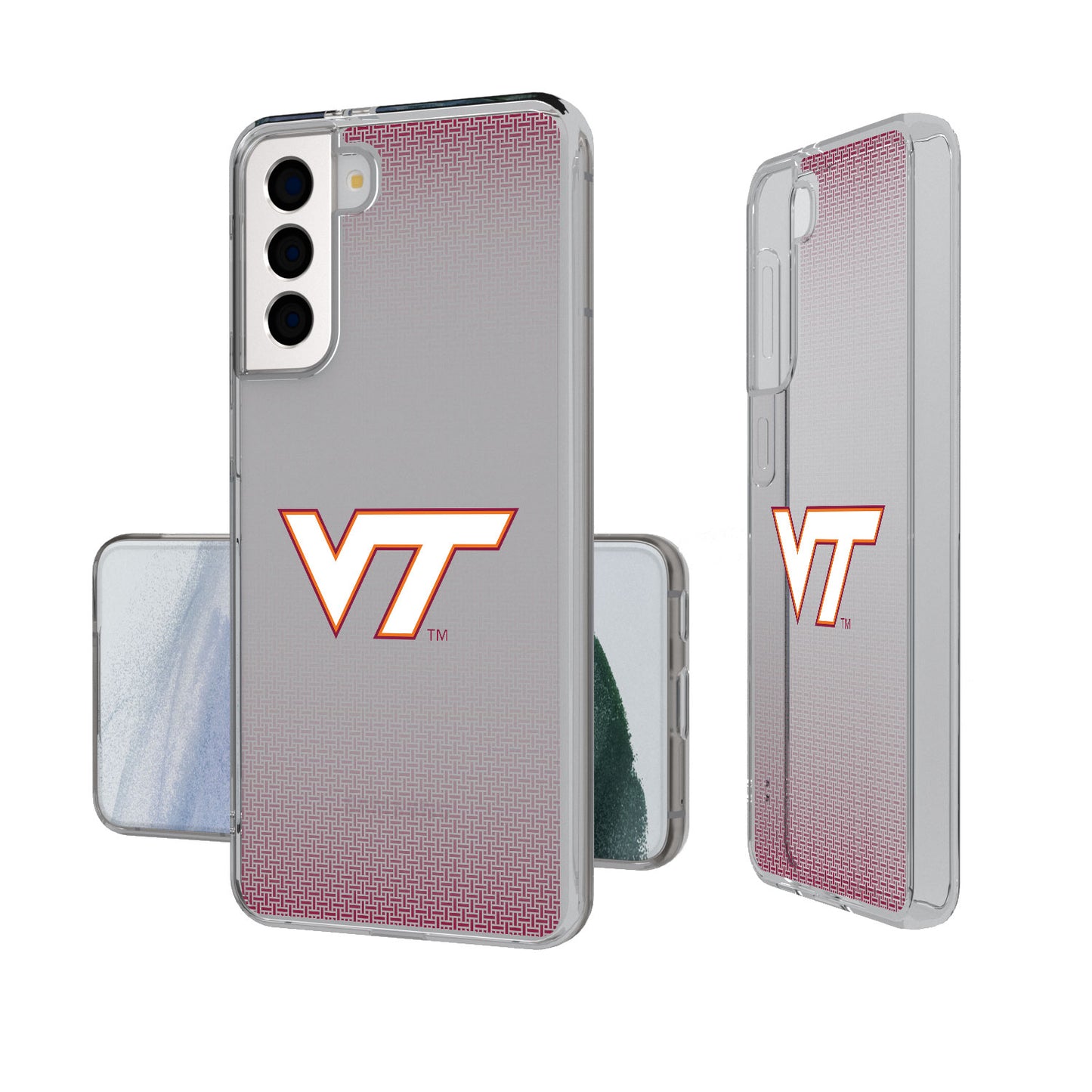 Virginia Tech Hokies Linen Logo Galaxy Clear Case