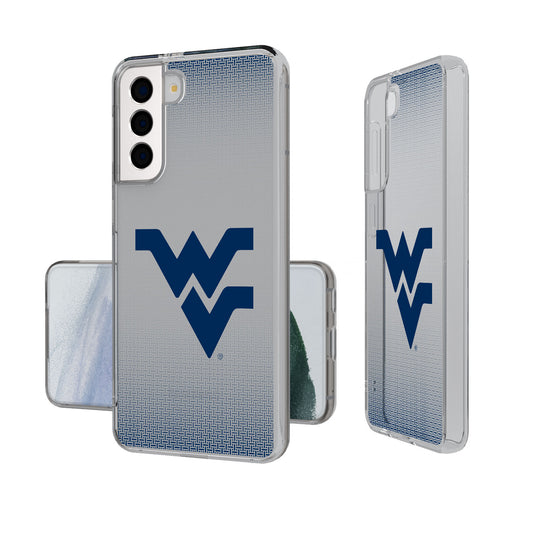 West Virginia Mountaineers Linen Logo Galaxy Clear Case