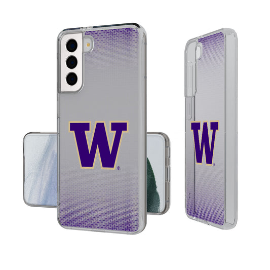 Washington Huskies Linen Logo Galaxy Clear Case