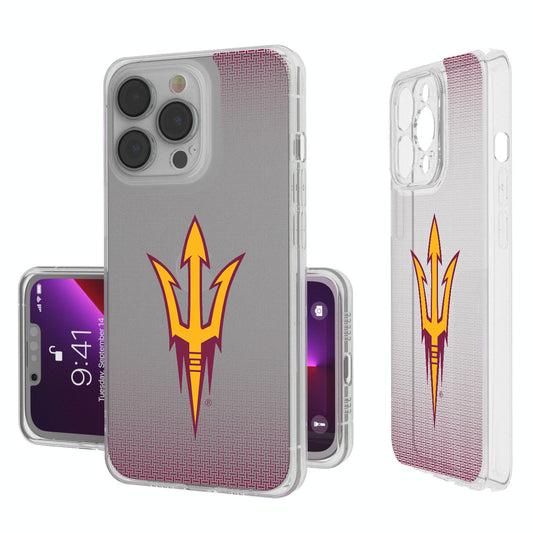 Arizona State Sun Devils Linen Logo iPhone Clear Case