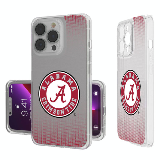 Alabama Crimson Tide Linen Logo iPhone Clear Case