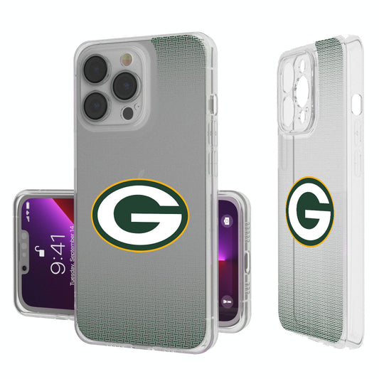 Green Bay Packers Linen Logo iPhone Clear Case