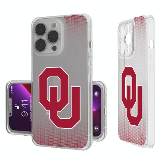 Oklahoma Sooners Linen Logo iPhone Clear Case