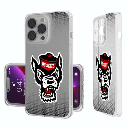 NC State Wolfpack Linen Logo iPhone Clear Case