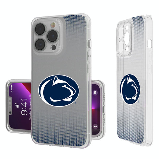 Penn State Nittany Lions Linen Logo iPhone Clear Case