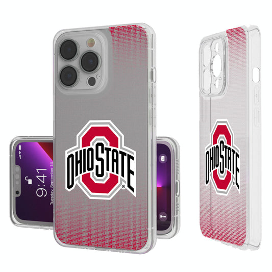 Ohio State Buckeyes Linen Logo iPhone Clear Case