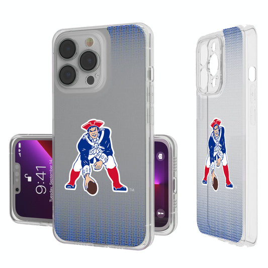 New England Patriots Linen Logo iPhone Clear Case