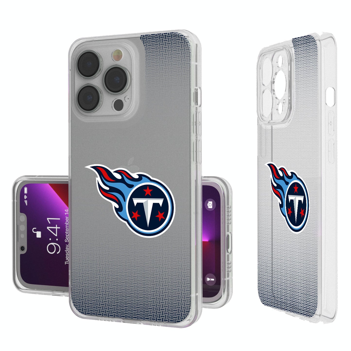 Tennessee Titans Linen Logo iPhone Clear Case