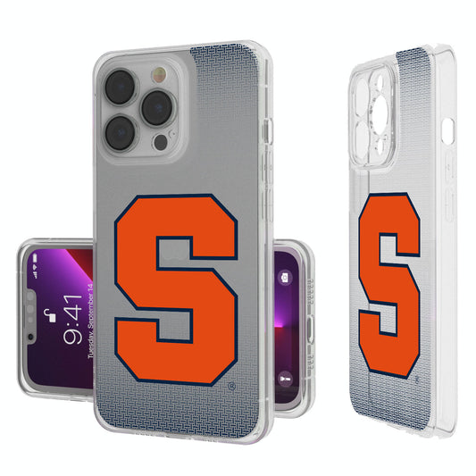 Syracuse Orange Linen Logo iPhone Clear Case