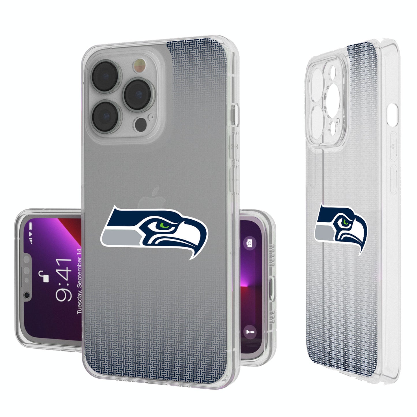 Seattle Seahawks Linen Logo iPhone Clear Case