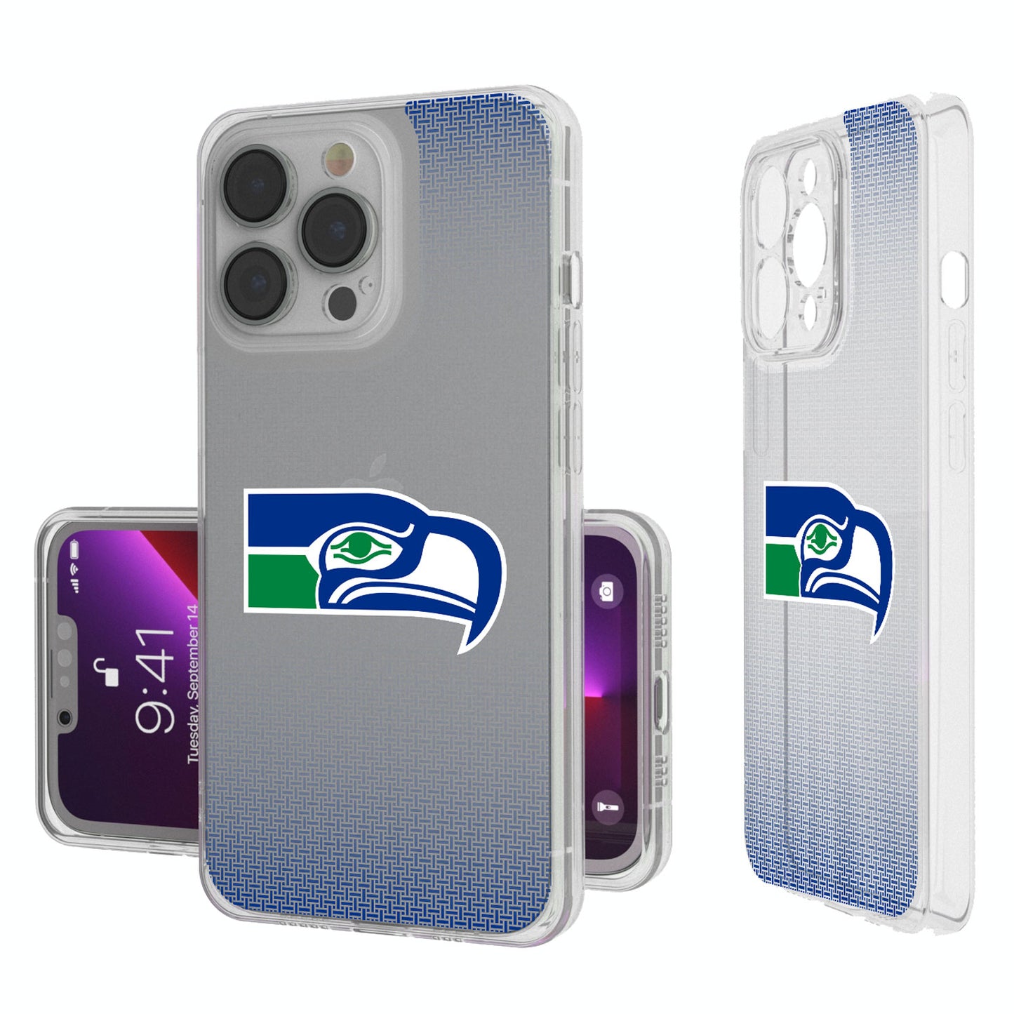 Seattle Seahawks Linen Logo iPhone Clear Case