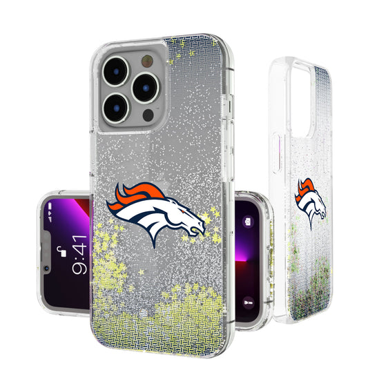 Denver Broncos Linen Logo iPhone Glitter Case