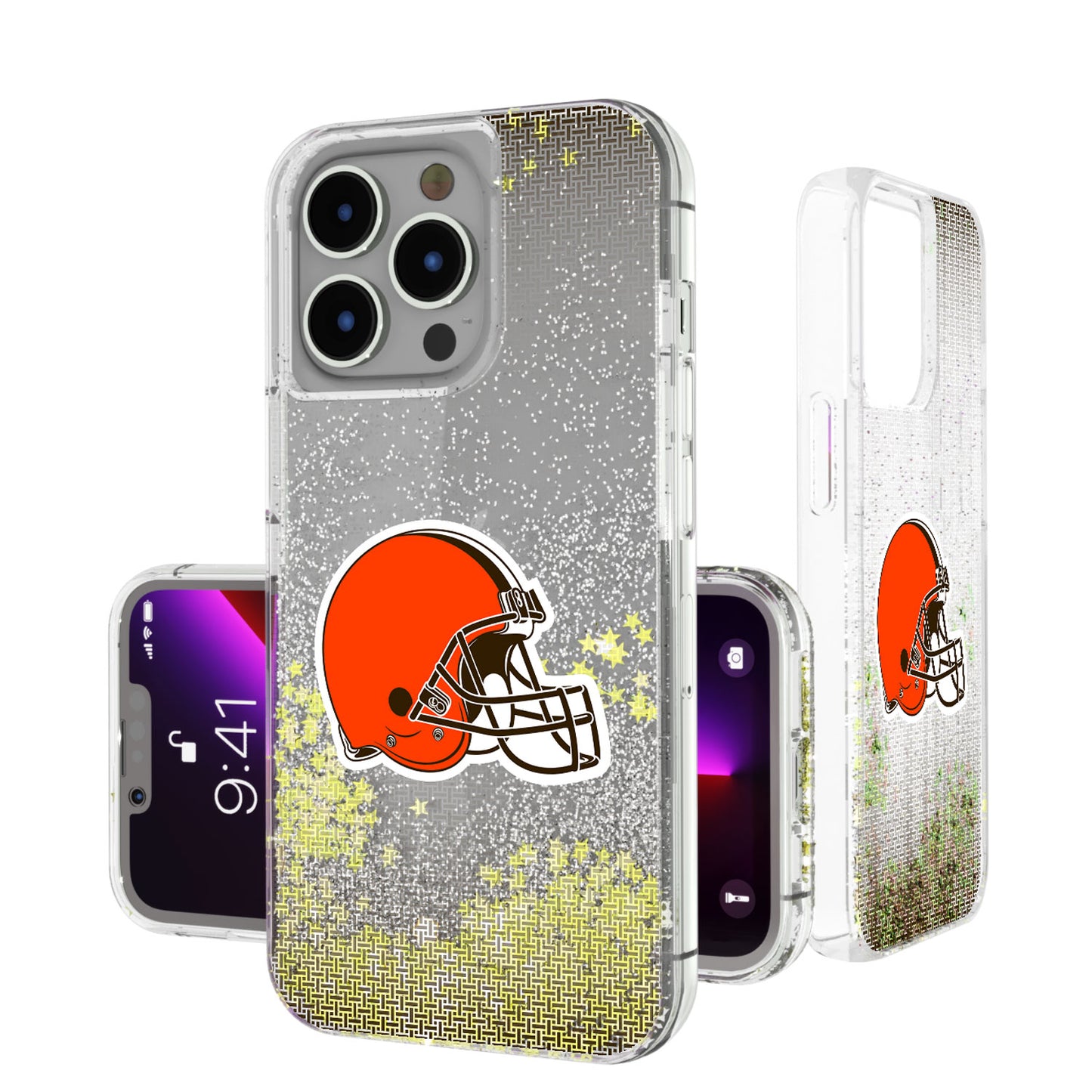 Cleveland Browns Linen Logo iPhone Glitter Case