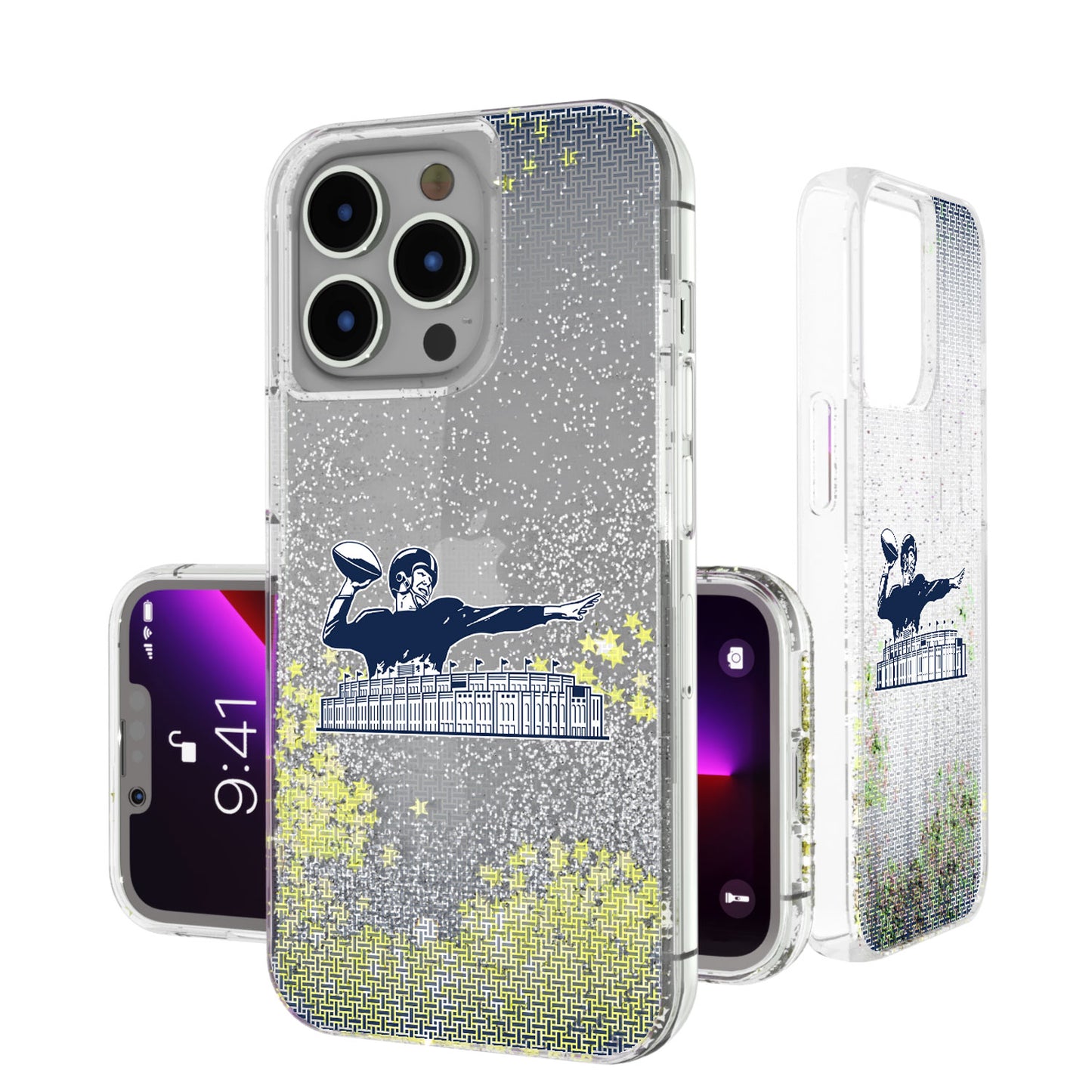 New York Giants Linen Logo iPhone Glitter Case