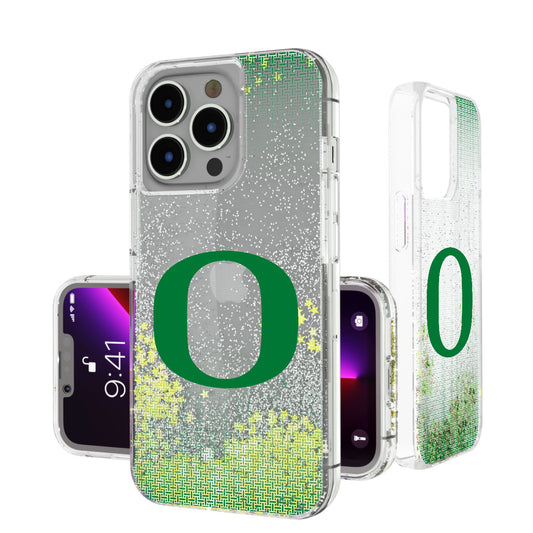 Oregon Ducks Linen Logo iPhone Glitter Case