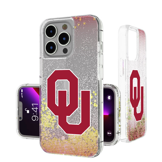 Oklahoma Sooners Linen Logo iPhone Glitter Case