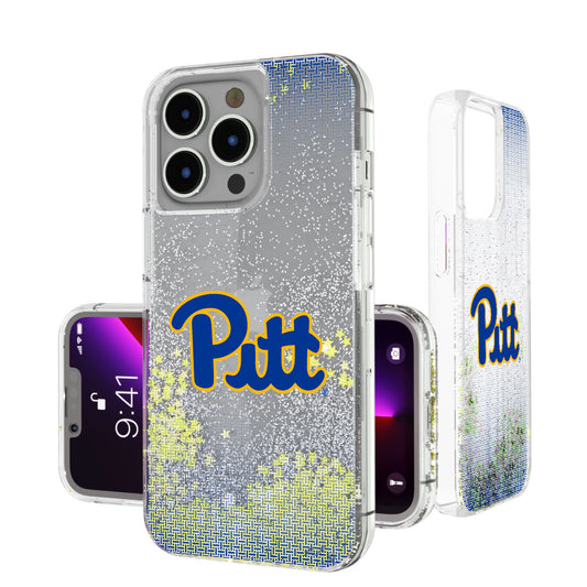 Pitt Panthers Linen Logo iPhone Glitter Case