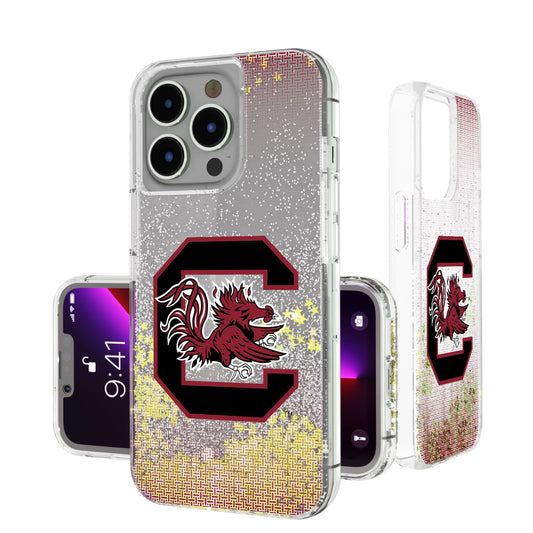 South Carolina Gamecocks Linen Logo iPhone Glitter Case