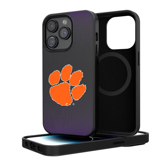 Clemson Tigers Linen Logo iPhone Magnetic Bump Case