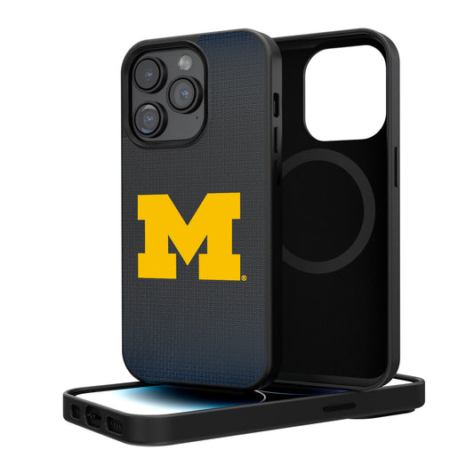 Michigan Wolverines Linen Logo iPhone Magnetic Bump Case