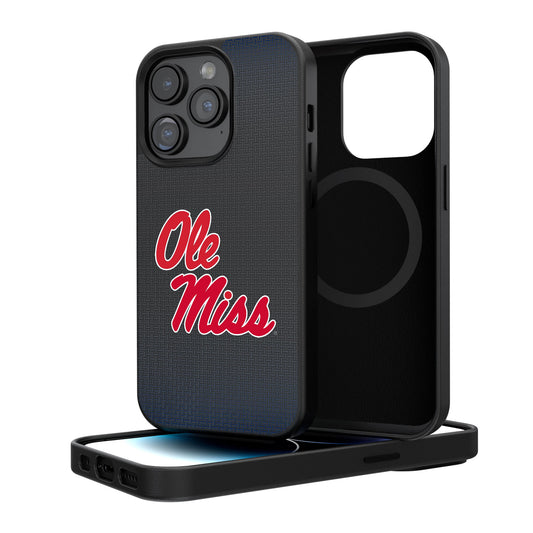 Ole Miss Rebels Linen Logo iPhone Magnetic Bump Case