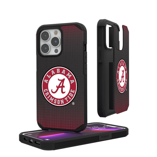 Alabama Crimson Tide Linen Logo iPhone Rugged Case