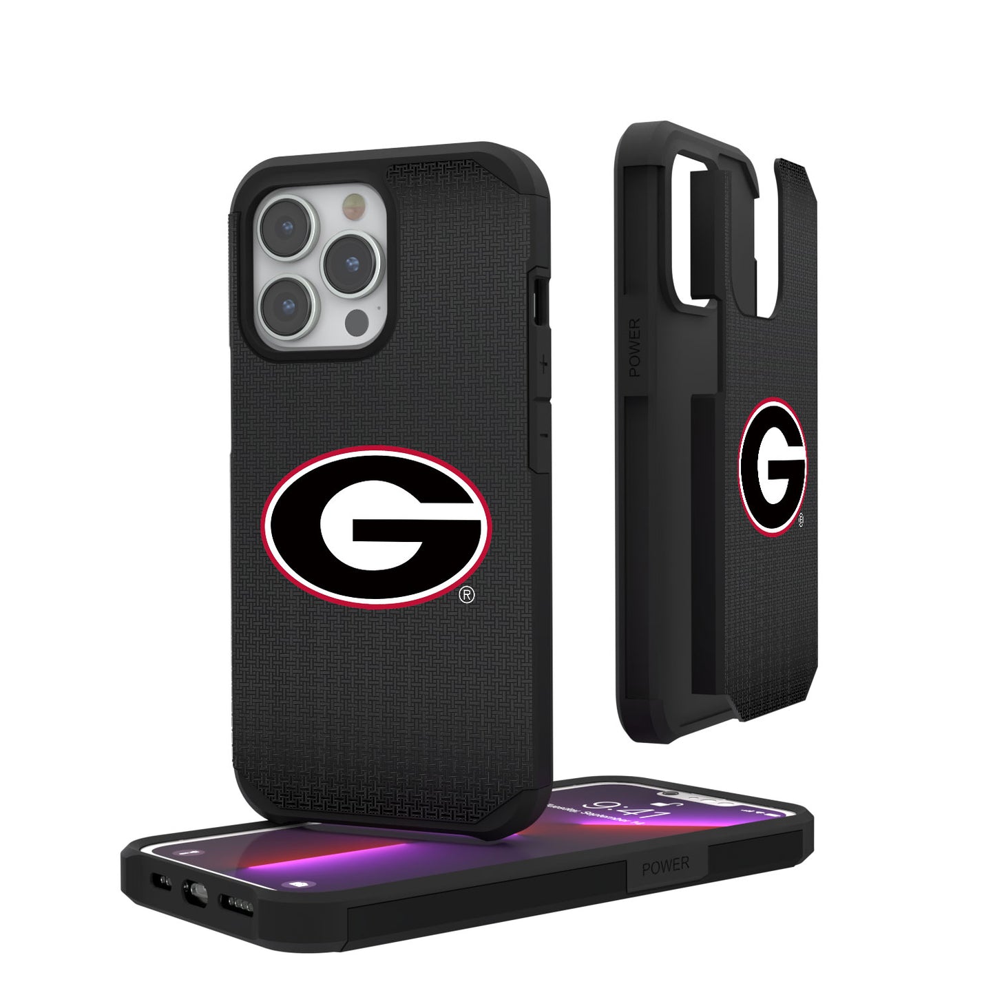 Georgia Bulldogs Linen Logo iPhone Rugged Case