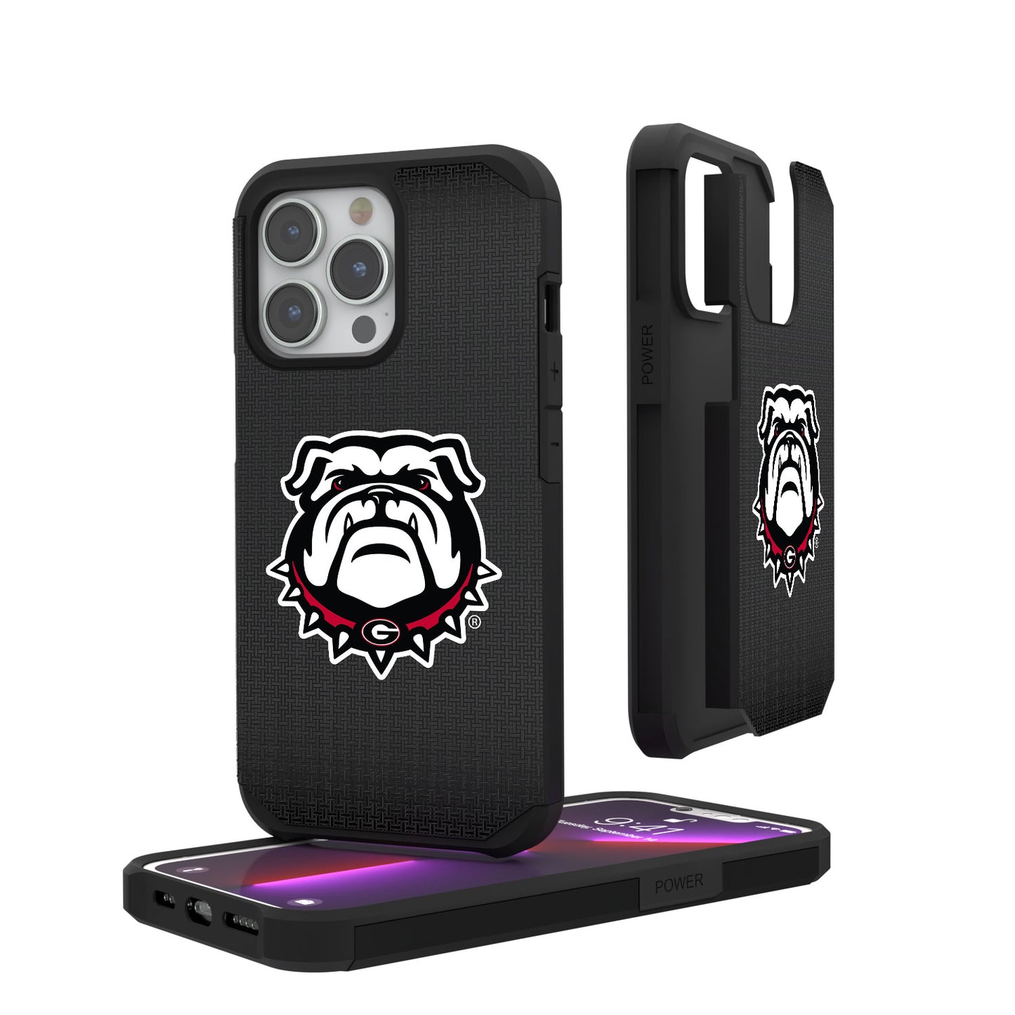 Georgia Bulldogs Linen Logo iPhone Rugged Case