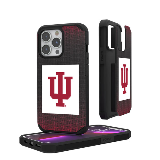 Indiana Hoosiers Linen Logo iPhone Rugged Case